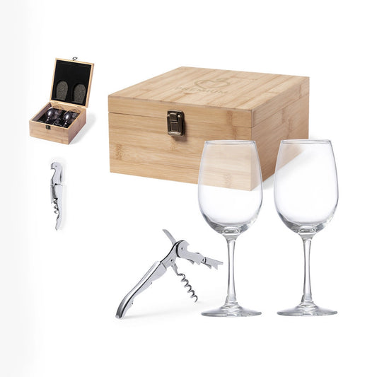 Set de vino con 2 copas
