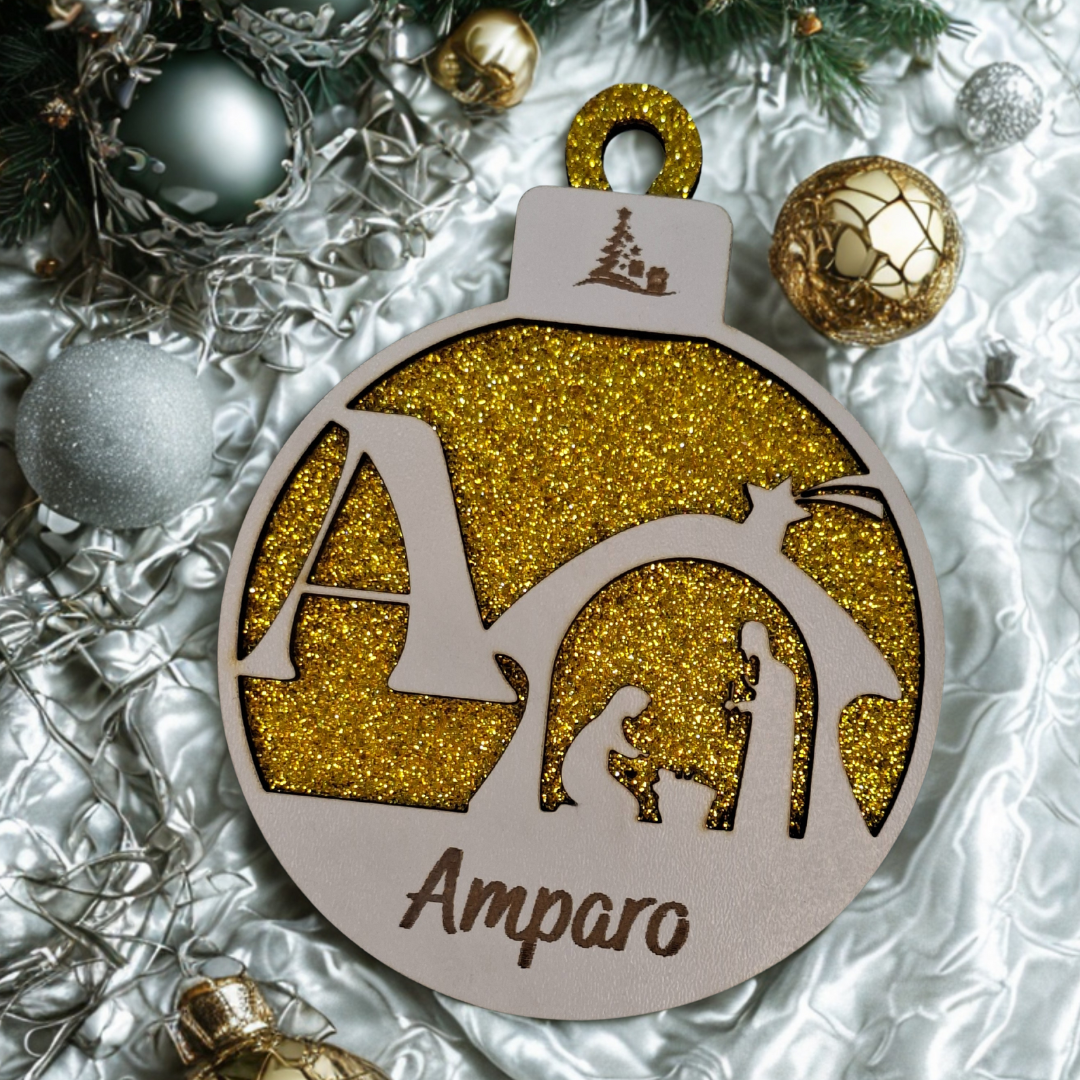Bolas de Navidad Personalizadas Glitter