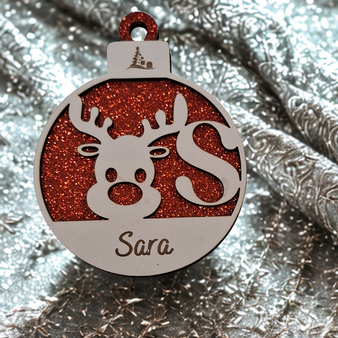 Bolas de Navidad Personalizadas Glitter