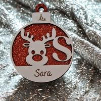 Bolas de Navidad Personalizadas Glitter