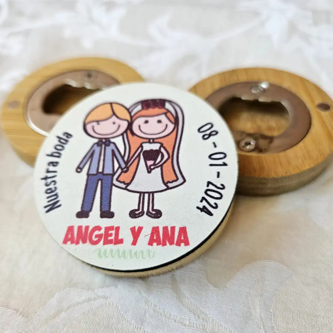 Abridor madera con imán
