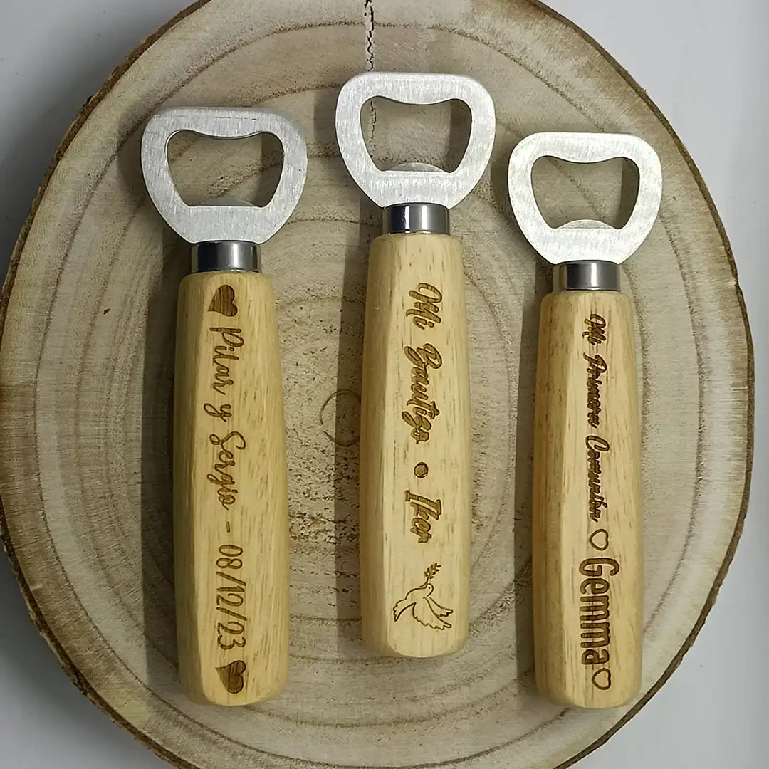 Abridor mango madera
