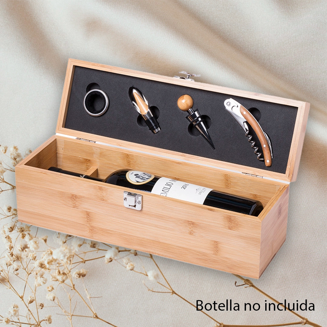 Estuche Madera Para Botella De Vino