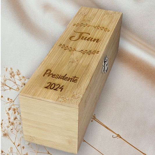 Estuche Madera Para Botella De Vino