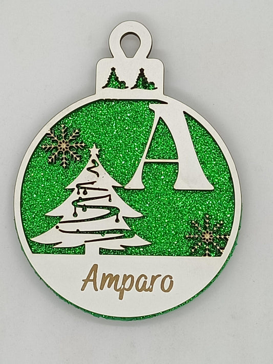 Bola Navidad con Inicial