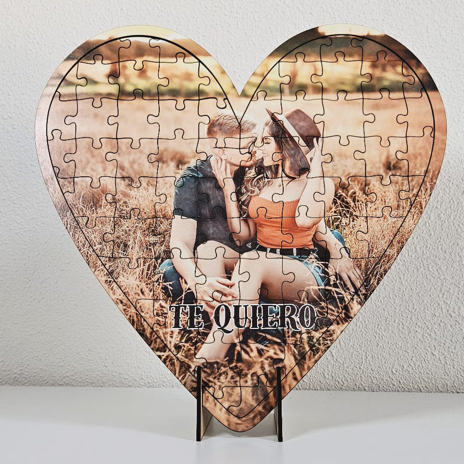 Puzzle de Madera personalizado corazón