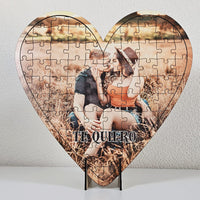 Puzzle de Madera personalizado corazón
