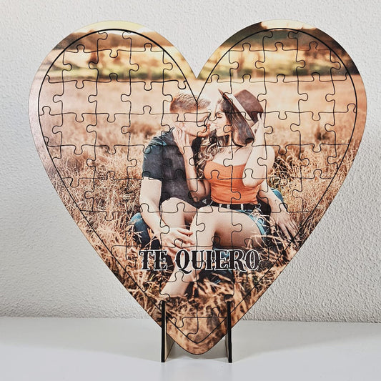 Puzzle de Madera personalizado corazón