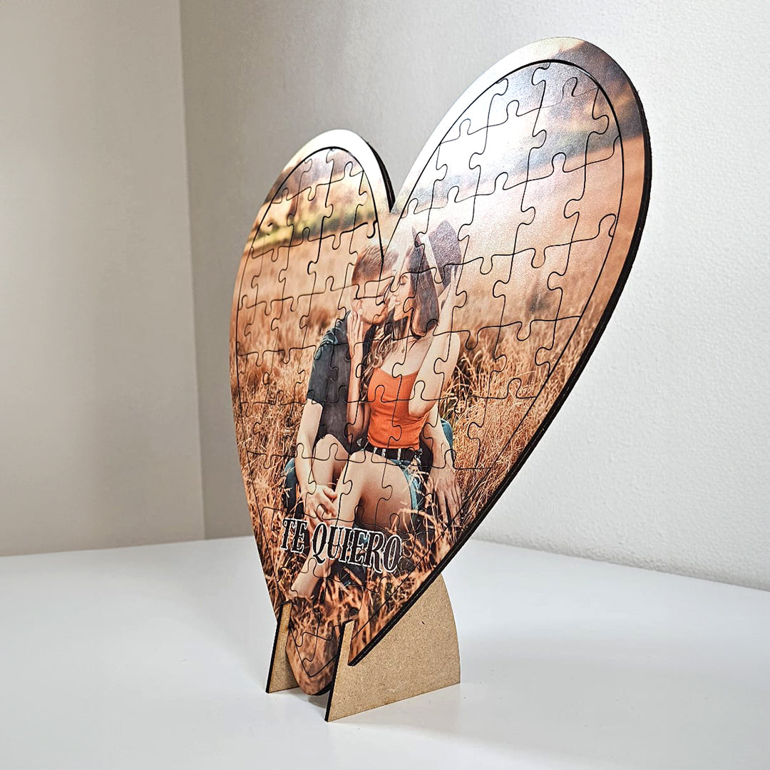Puzzle de Madera personalizado corazón