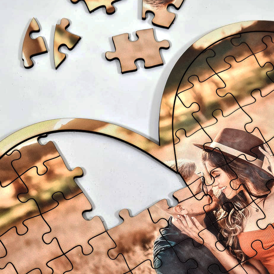 Puzzle de Madera personalizado corazón