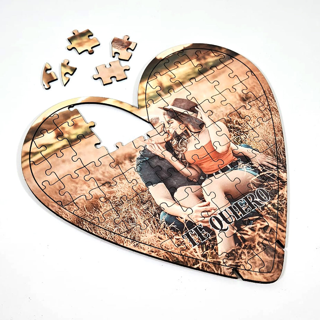 Puzzle de Madera personalizado corazón