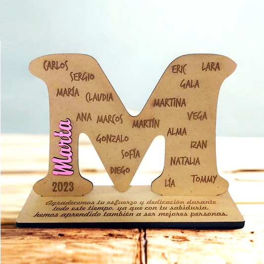 Letra de madera personalizada