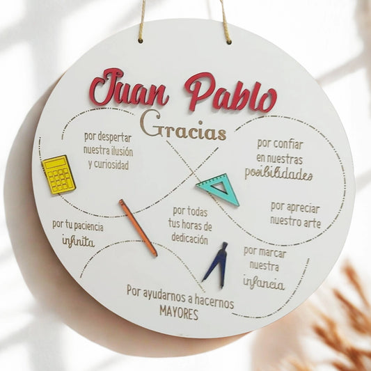 Placa personalizada para profes