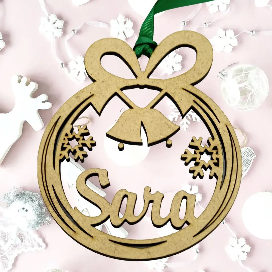 Bolas de Navidad personalizadas madera