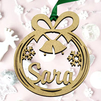 Bolas de Navidad personalizadas madera
