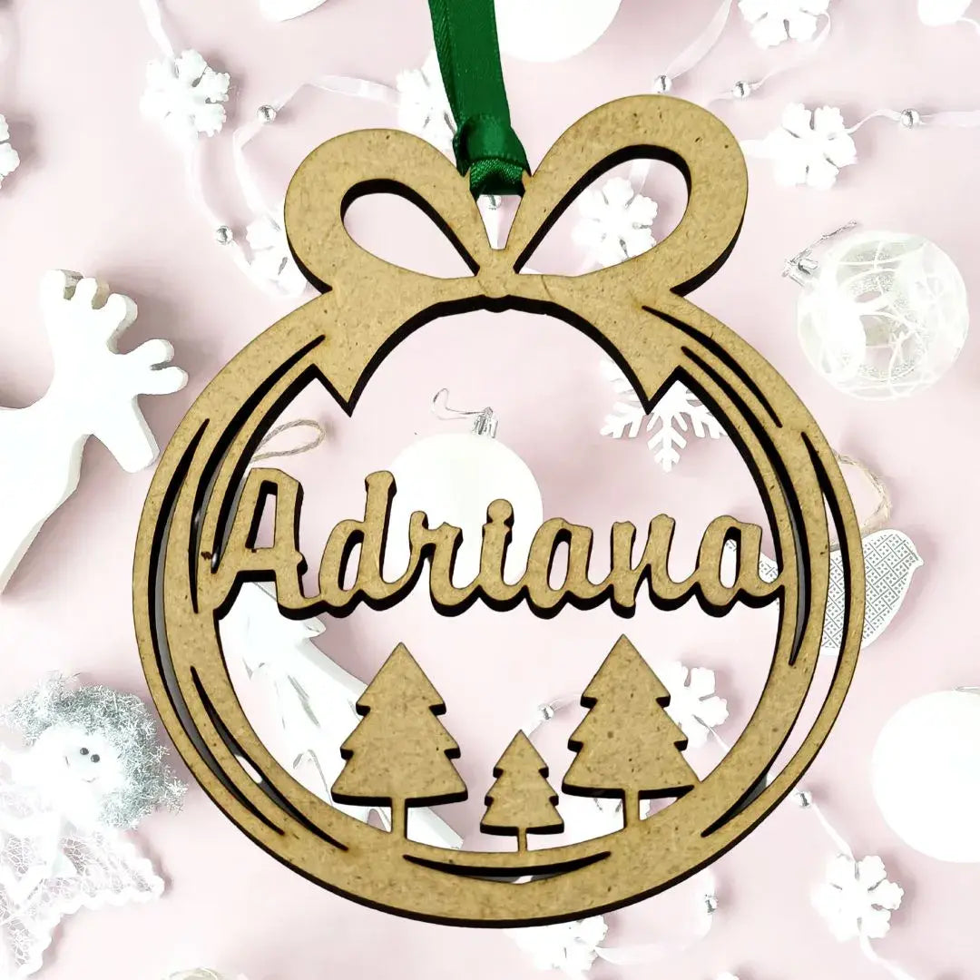 Bolas de Navidad personalizadas madera