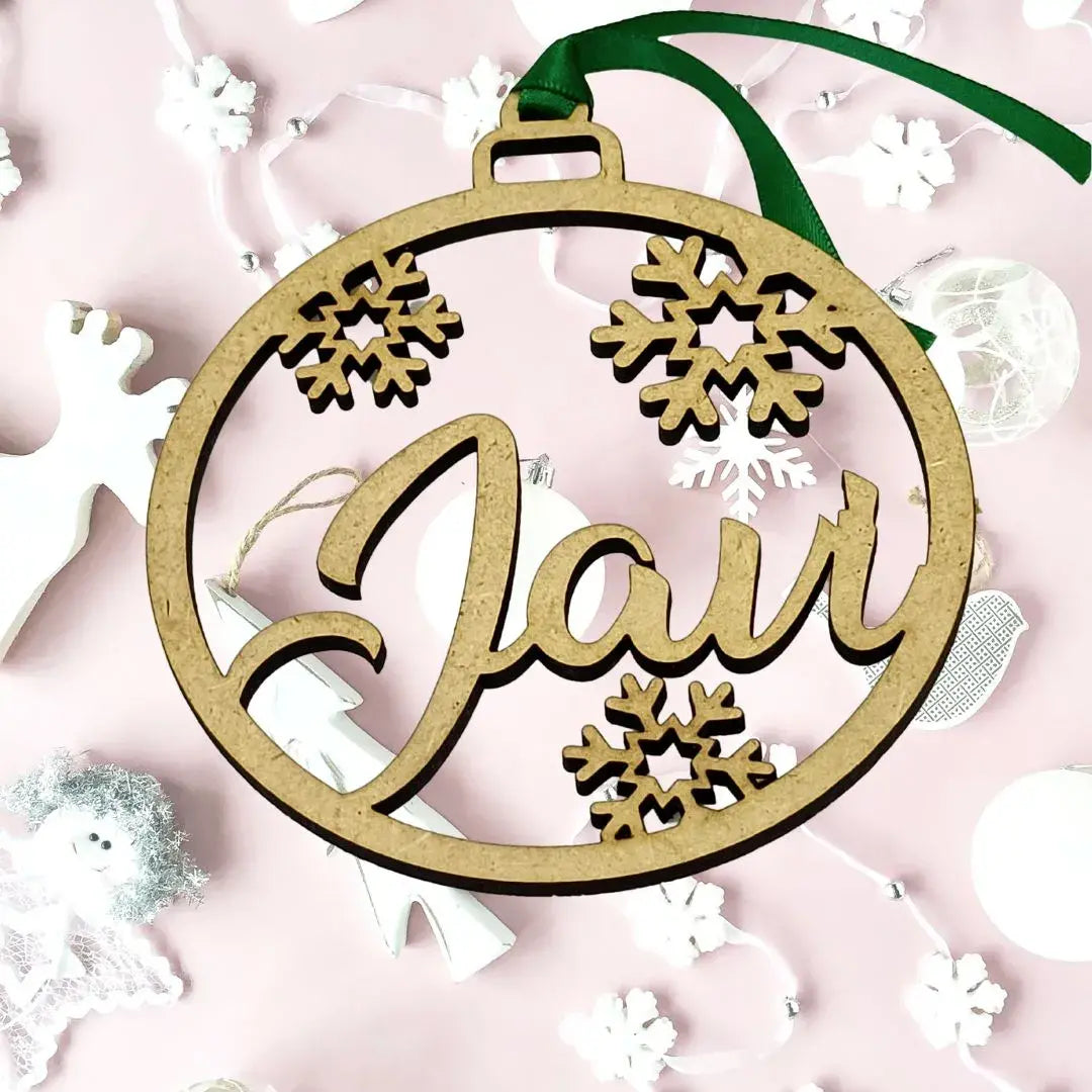 Bolas de Navidad personalizadas madera