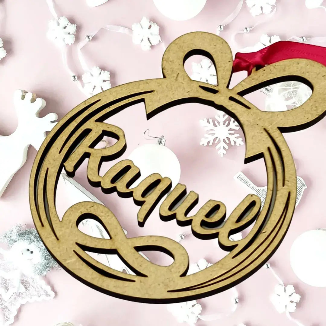 Bolas de Navidad personalizadas madera