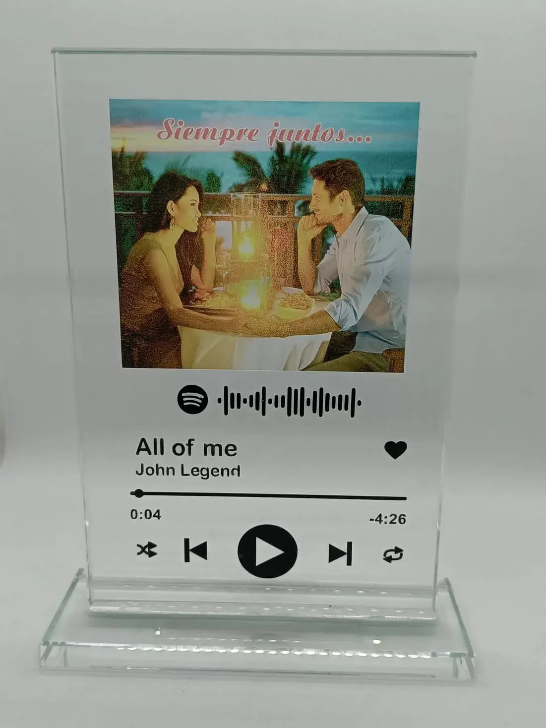 Placa Spotify Cristal