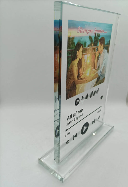 Placa Spotify Cristal