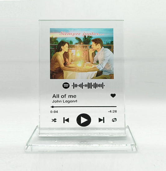 Placa Spotify Cristal
