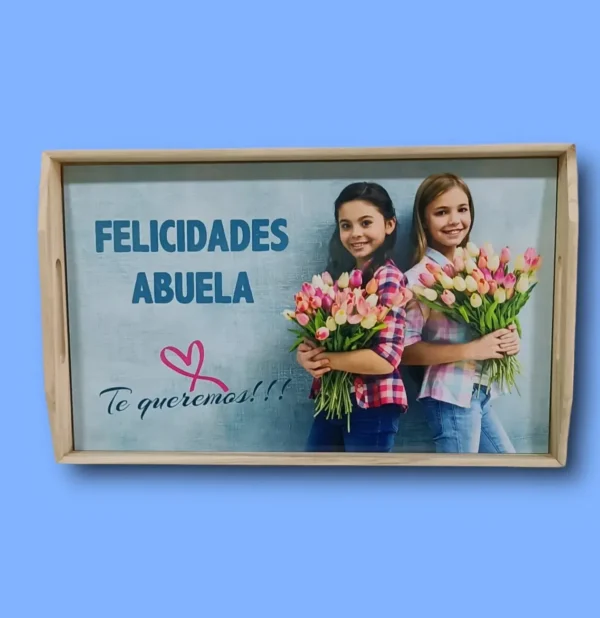 Bandeja de madera personalizada