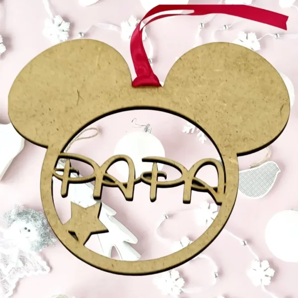 regalos personalizados paterna bola navidad mickey papa