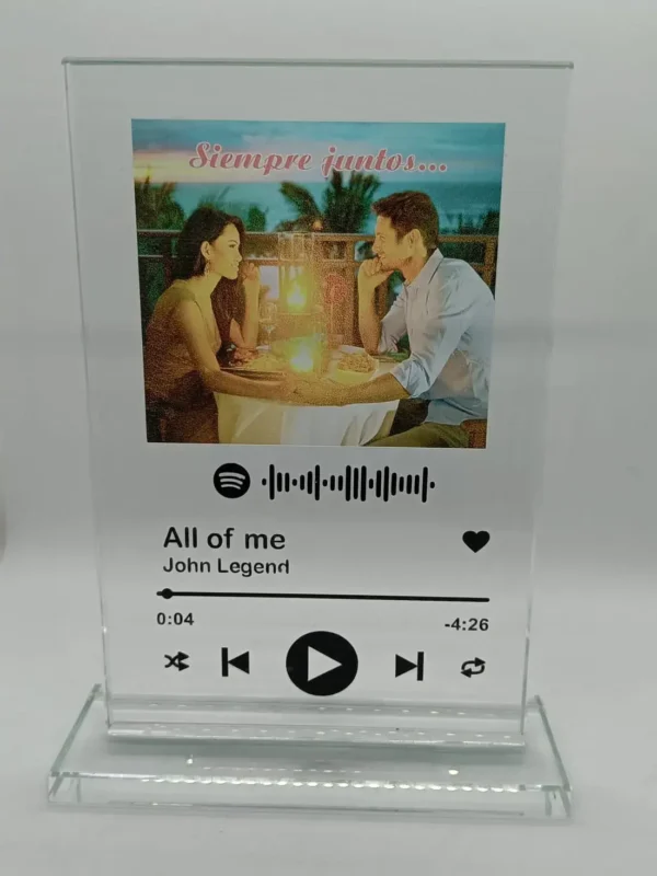 regalos personalizados paterna placa spotify cristal 1