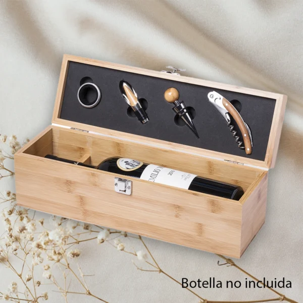 Estuche madera para botella de vino Happy Regalo