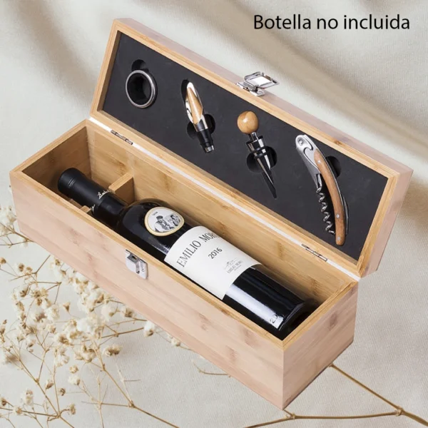 Estuche Madera Para Botella De Vino