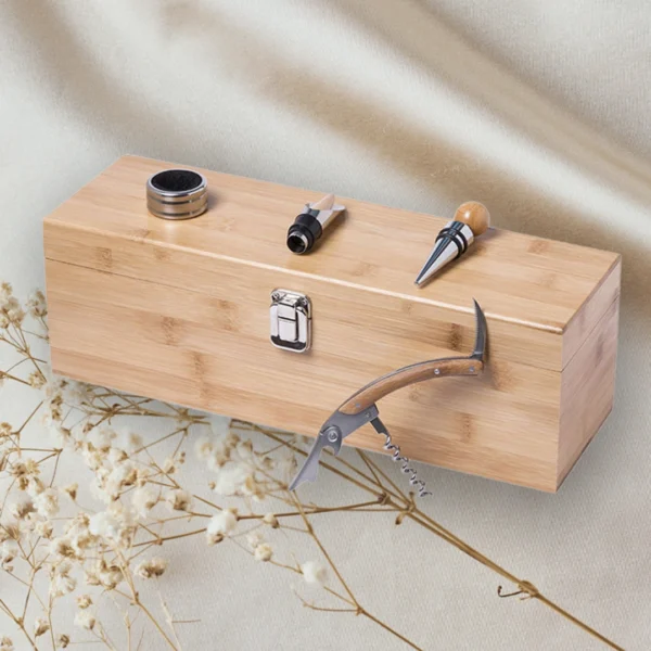 Estuche madera para botella de vino2 Happy Regalo